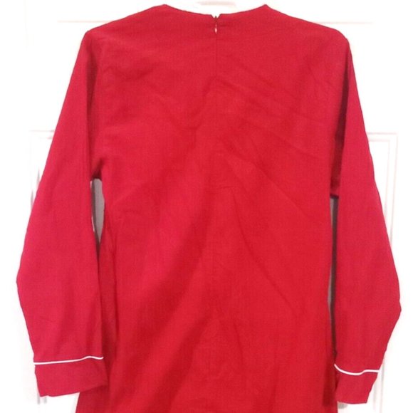 DBA Red/White Corduroy Belted Shift Dress - Picture 5 of 5